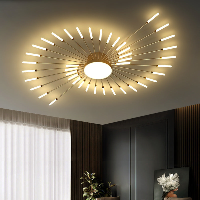 W128cm/50.39in LED Metal Ceiling Lamp