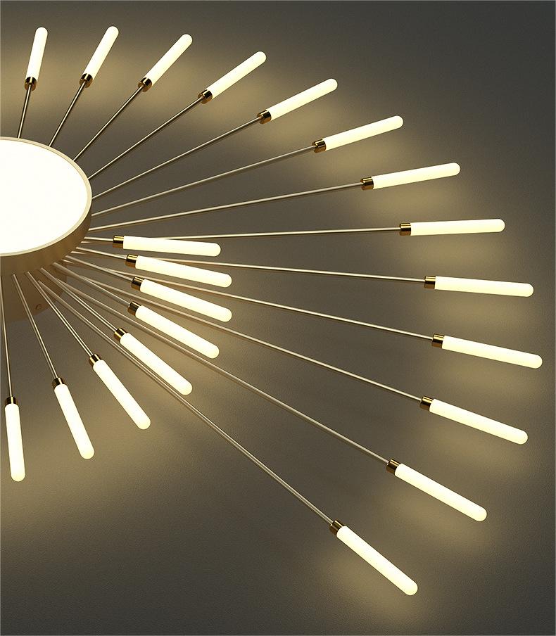 W128cm/50.39in LED Metal Ceiling Lamp