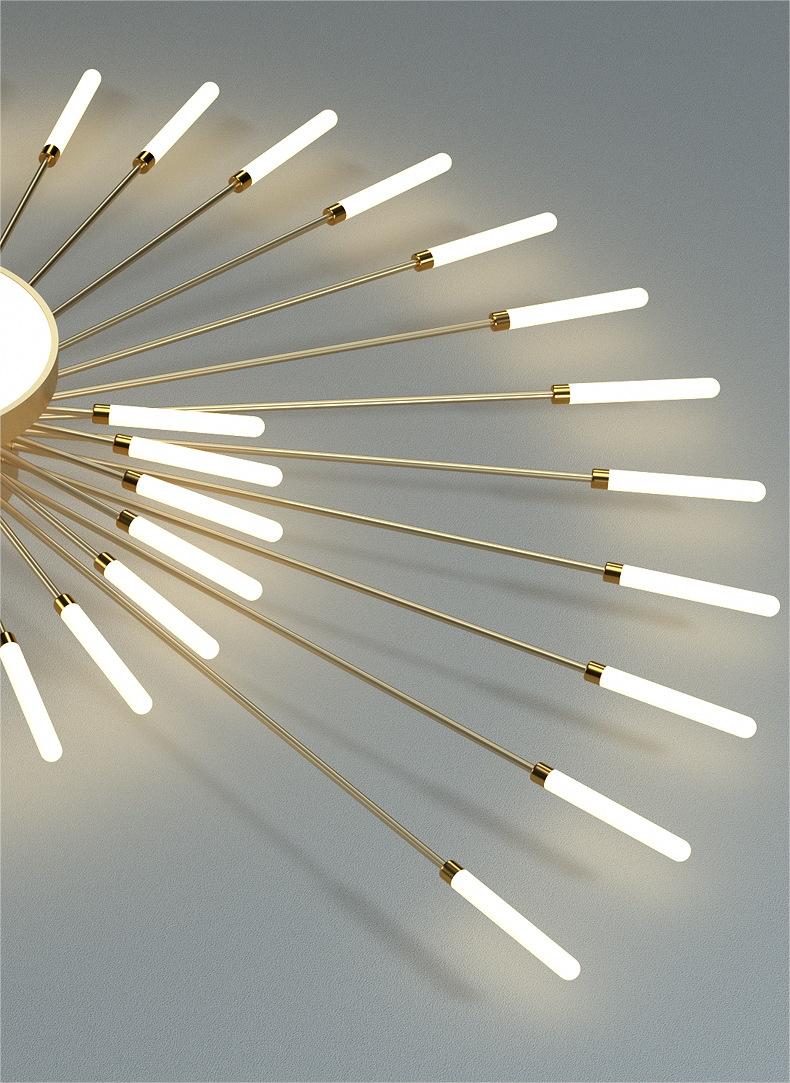 W128cm/50.39in LED Metal Ceiling Lamp