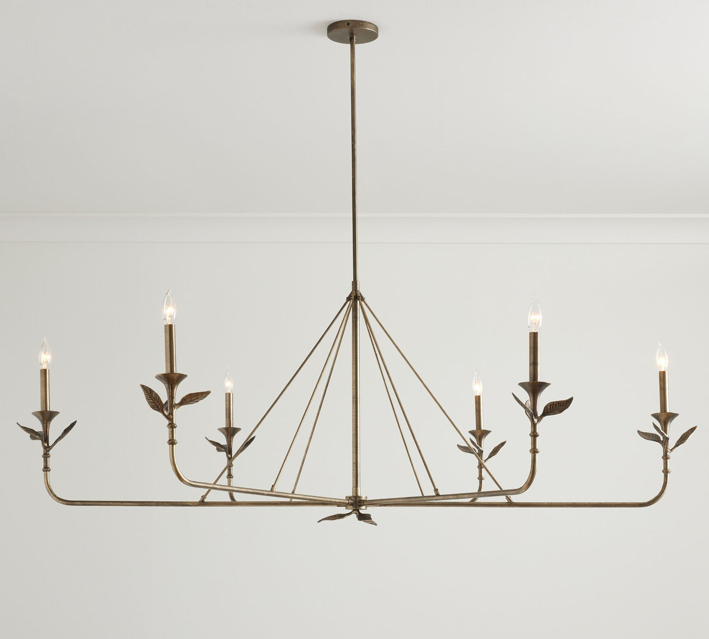 D165.1cm/65in Forged Iron Chandelier