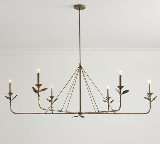 D165.1cm/65in Forged Iron Chandelier