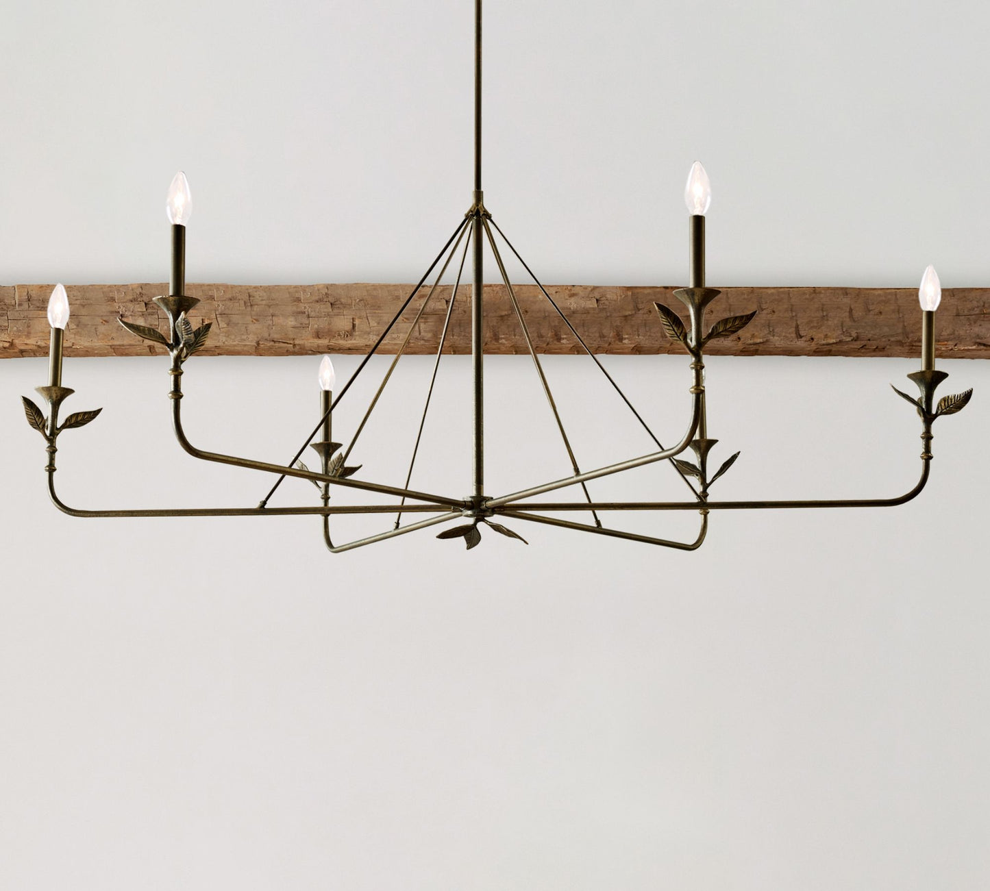 D165.1cm/65in Forged Iron Chandelier