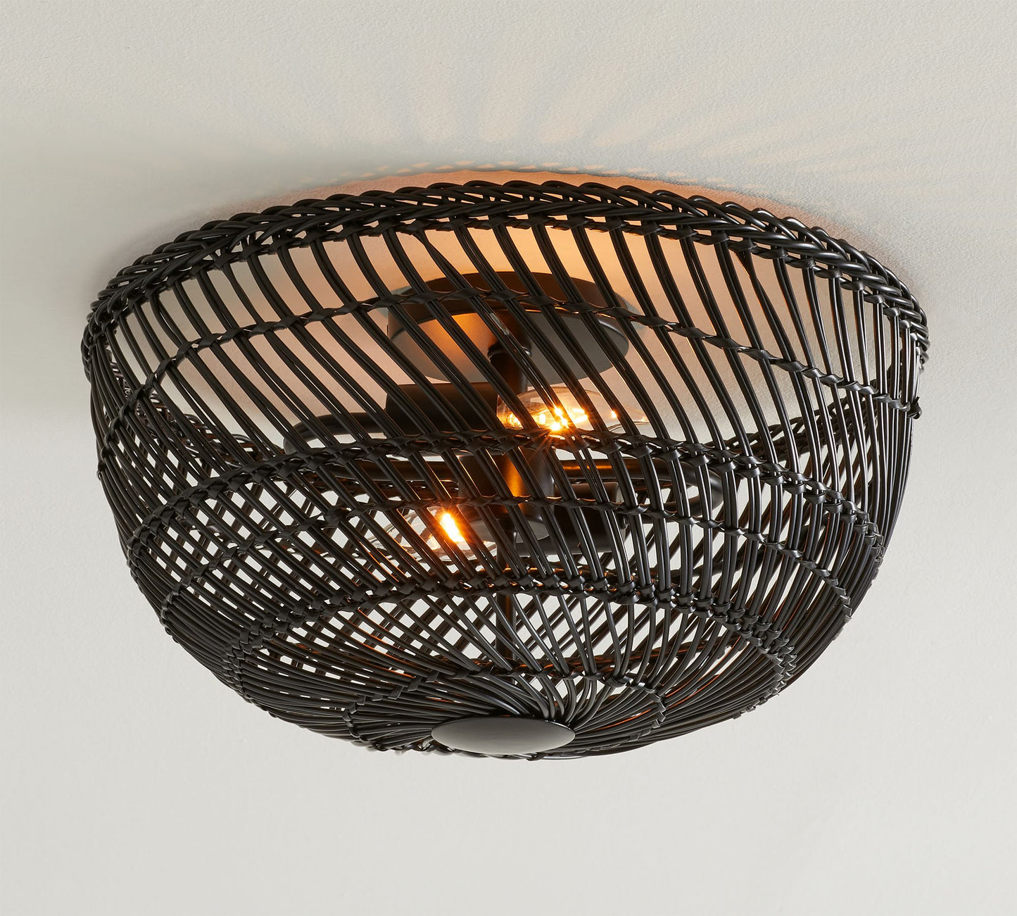 D41.91cm/16.5in Wicker Flush Mount