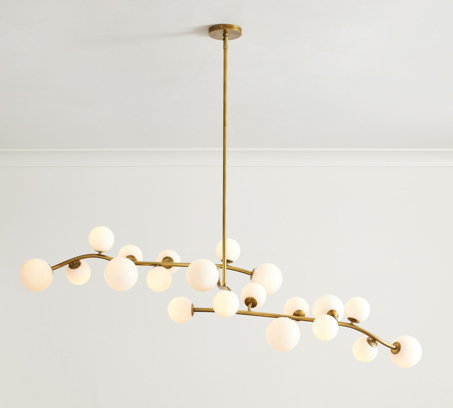 W152.4cm/60in Milk Glass Chandelier