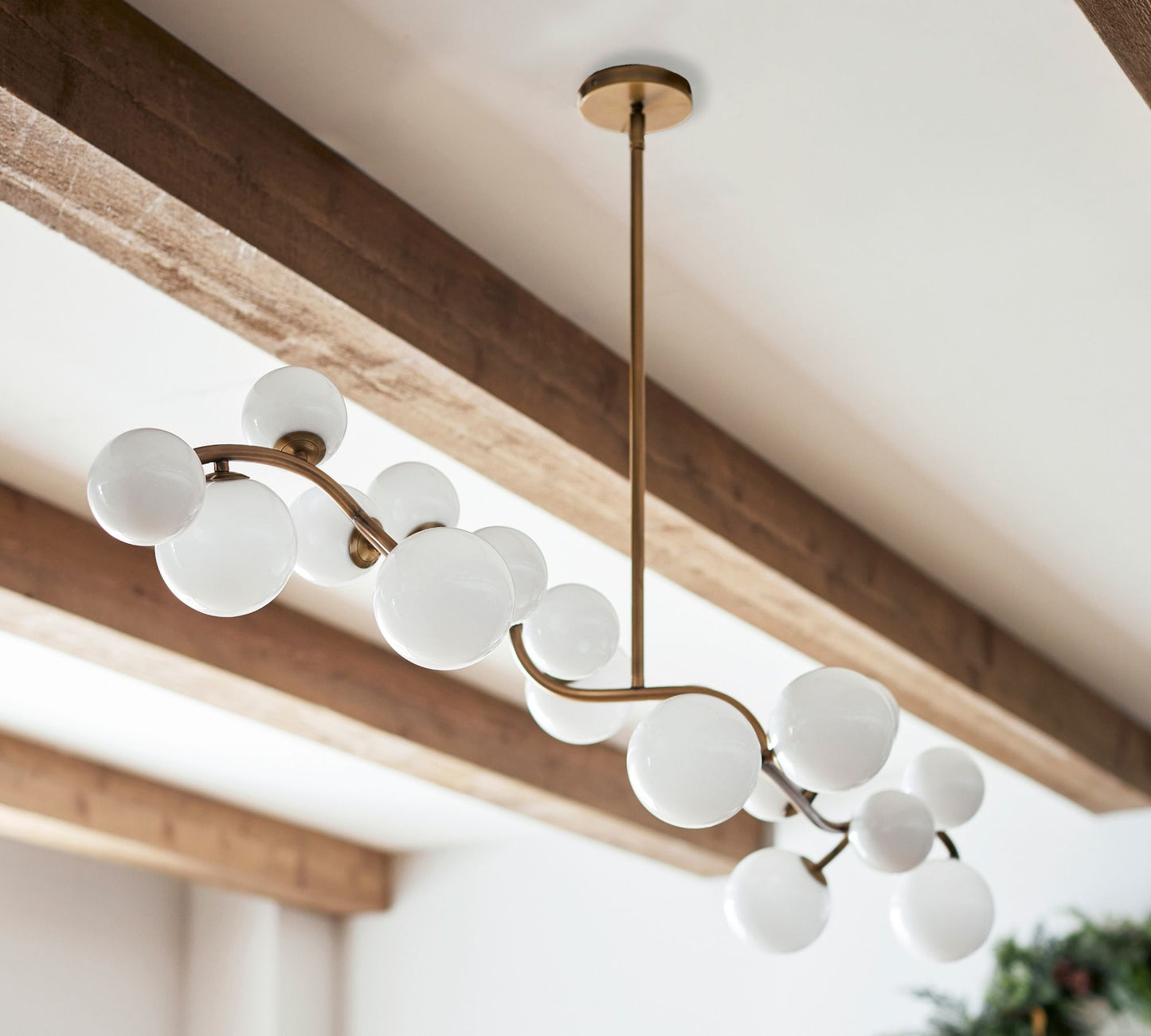 W152.4cm/60in Milk Glass Chandelier