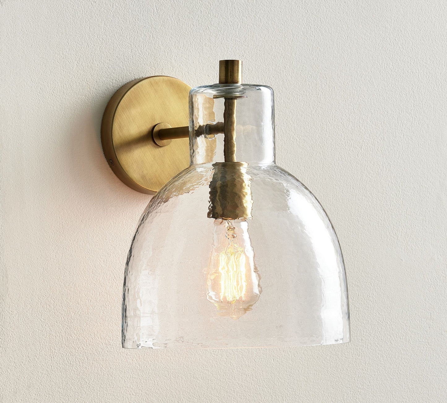 H29.8cm/11.75in Glass Sconce