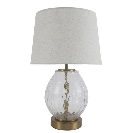 21.25"H Glass Table Lamp